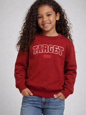 Wondershop Kids' Deep Red Crewneck Sweatshirt with 'TARGET' Logo